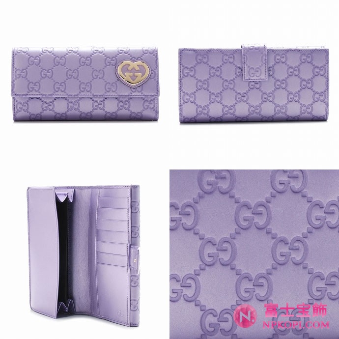 GUCCI/グッチ 2012年春夏新作LOVELYWホック2つ折り長財布 245723 AHB1G 5309 